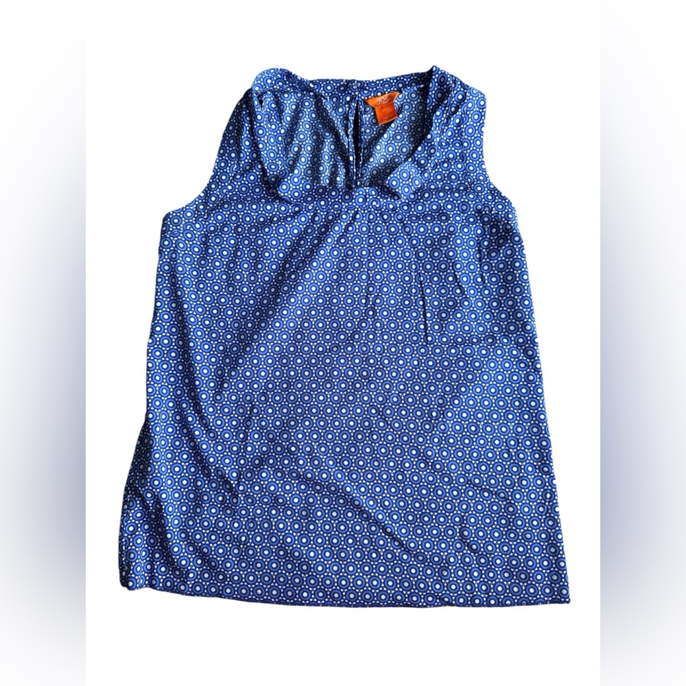 Joe Fresh Blue Geometric Sleeveless Blouse